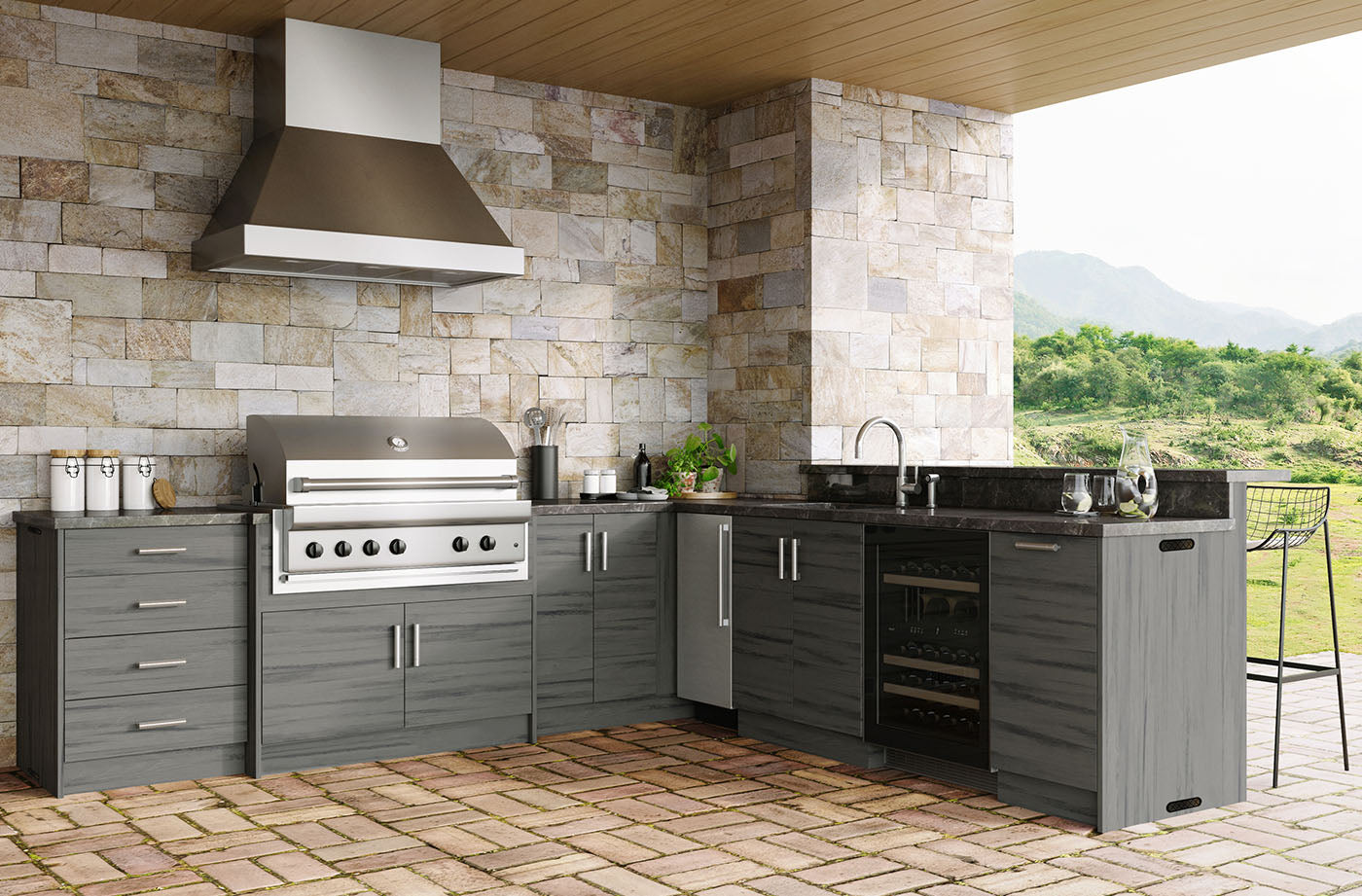 Miami profile in a finished WeatherStrong outdoor kitchen